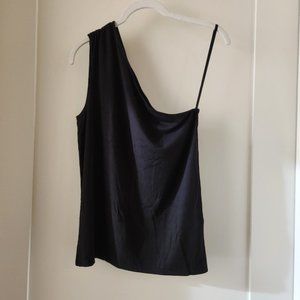 Club Monaco Black Krystynia One-Shoulder Top in S